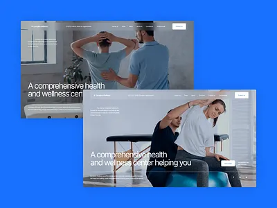 Complete wellness | Hero Screen branding design digitalbutlers graphic design health illustration inspiration landing page main screen massage medical center medicine minimal typography ui