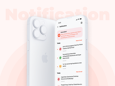 Notification Mobile UI clean design inspiration mobile mobile app notification notifikasi ui ui design uiux