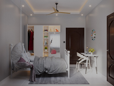 A Girl Bedroom 3d Modelling And Architectural Rendering 3d 3d architectural rendering 3d bedroom rendering 3d girl bedroom rendering bedroom design bedroom rendering