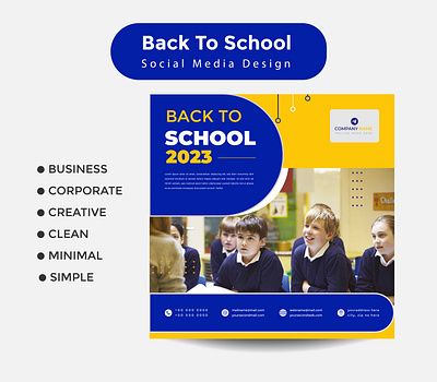 Back To School Social Media Post Design right way to learn