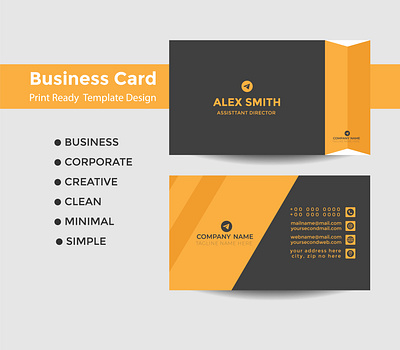 Business Card Print Ready Design Template icon