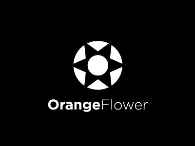Orange Flower Logo branding design graphic design logo logos logotype orange flower simple logo vector