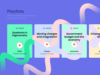 Playlists app design edtech ui ux