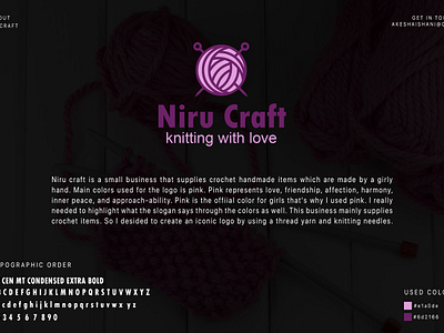 Logo design for a crochet handmade item supplier branding business craft crochet graphic design handmade illustration knitting logo tread vector