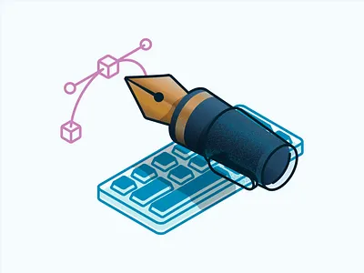 Icon adobe illustrator adobe photoshop blue concept design gold grain icon illustration iso isometric isometric art isometric illustration keyboard line pentool texture vector