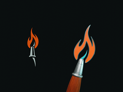 Creative Flame 3dvisualisation blender3d branding brush craft creative fire flame logomark