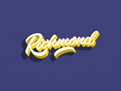 Richmond apple tv brush pen lettering london procreate richmond shadow ted lasso typography