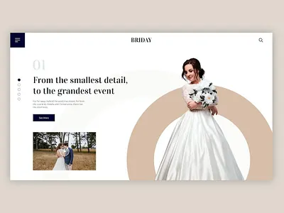 Wedding Hero UI Design branding design graphic design typography ui ux vector