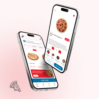 Domino's Pizza Application Concept design figma mobile app ui uiux user experience user interface ux