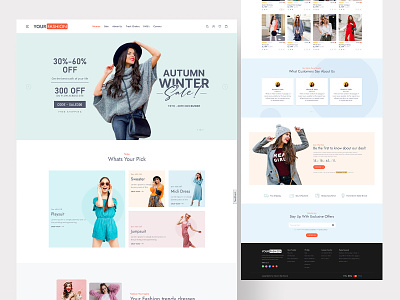 Your Fashion - Landing Page | E-commerce Web Site home page landing page ui design ux design web design website
