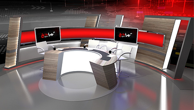 Khara Sach With Mubashar Luqman 3d Set 3d 3d news set 3d news studio modeling 3d studio news studio