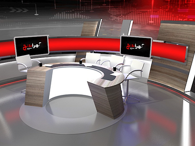 Khara Sach With Mubashar Luqman 3d Set 3d 3d news set 3d news studio modeling 3d studio news studio