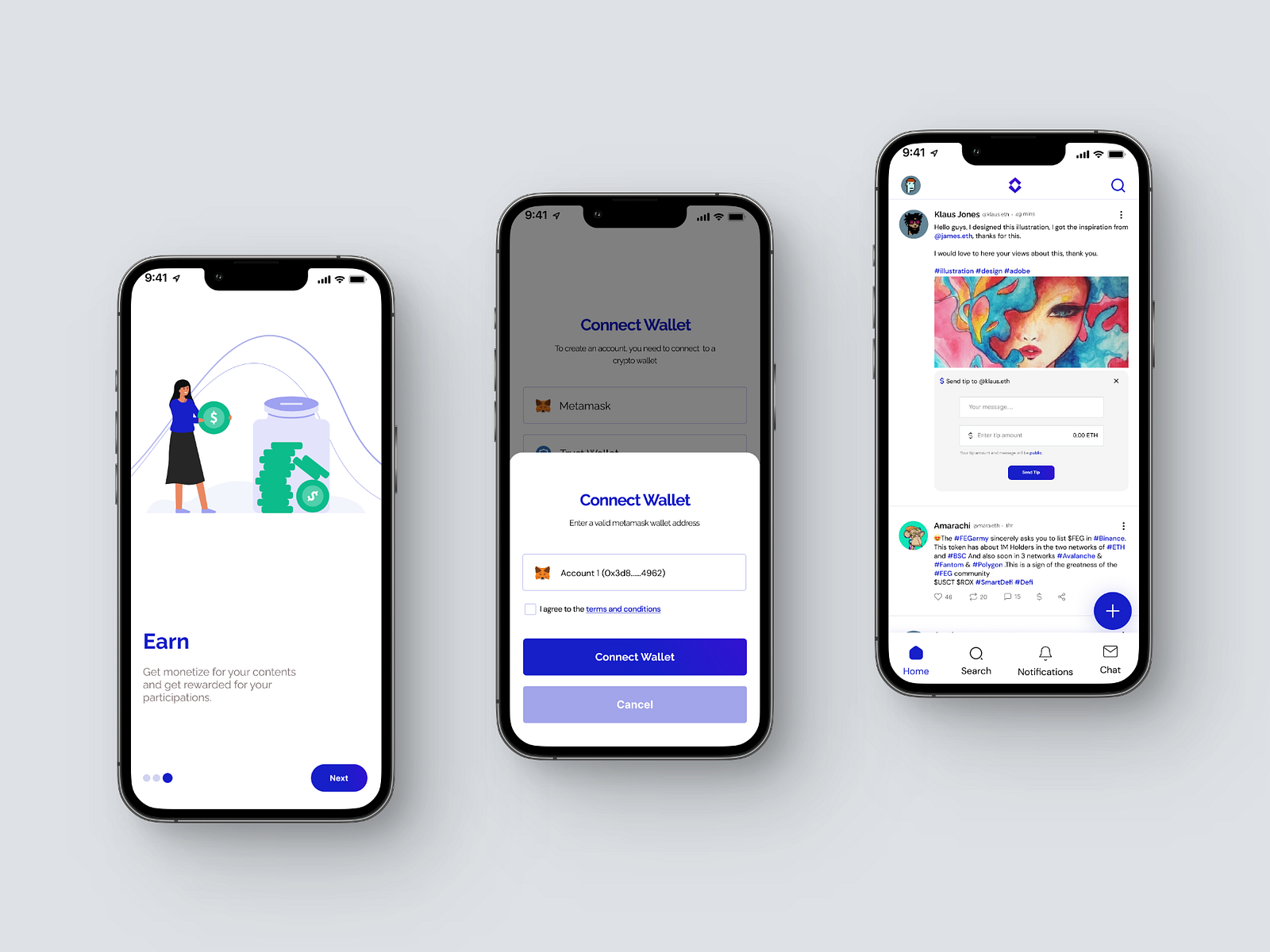 Decentralised social media Buzz by Chiamaka Emmanuel on Dribbble