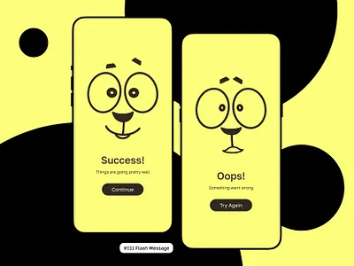 Flash Message (Error/Success) #011 Daily UI daily ui design illustration ui