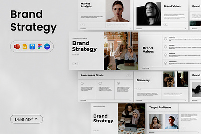 Brand Strategy Template brand brand guide brand presentation brand strategy design figma graphic design presentation presentation design strategy