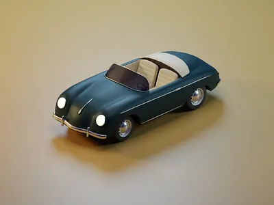 Low-poly Porsche 356 Roadster 3d 3d car 3d illustration 3d render automotive blender car car model classic graphic design lowpoly lowpoly car lowpoly series porsche render vintage
