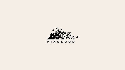 Pixel cloud logo black branding cloud creative design development geometric graphic design illustration it logo logofolio mark modern pixel portfolio sale segment technology vector