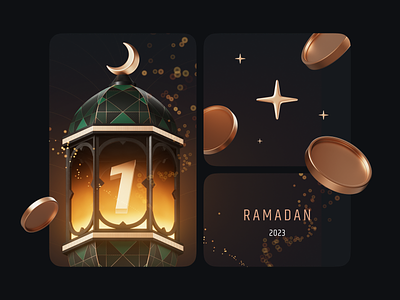 Ramadan 3d 3d design 3d icons 3d illustration 3d render design gold lamp light ramadan render