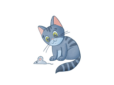 Cat's life. Cute cat illustration in cartoon style. 2 art cartoon cat character cute design graphic design ill illustration logo mascot procreate raster