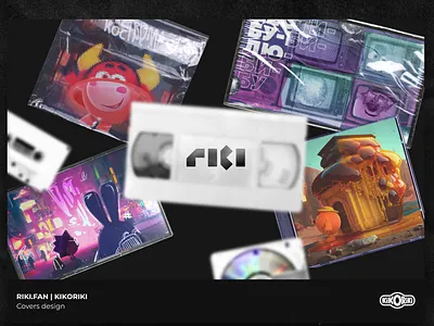 RIKI.FAN. Сovers design animation branding cartoon cover cover design design graphic design illustration music youtube