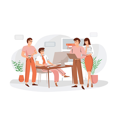 Office 2d animation businessstrategy businesstravel corporatelife cubiclelife deskjockey flat illustration man meetings motion officedays officegrind officehumor woman workmodeactivated