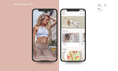 Brooke Taylor Fit - Fitness App app design graphic design ui ux