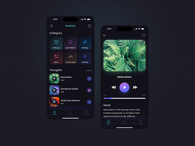 Music App app design ui ux