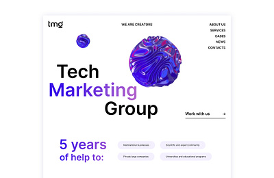 Marketing agency website interface ui ux uxui web webdesign