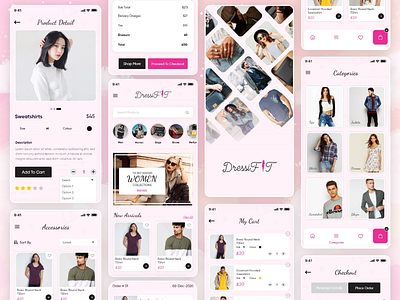 Fashion Store App UI Design app apparel clothing app design ecommerce ecommerce design fashion fashion app fashion app design ui design