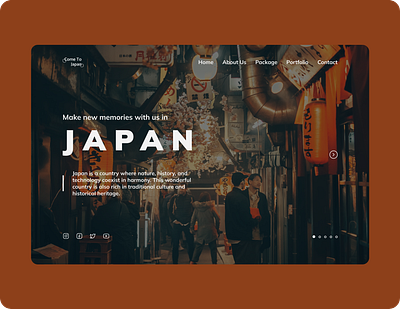[Home Page Website UI] Japan Travel design ui website