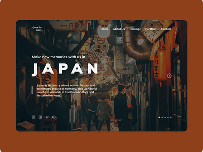 [Home Page Website UI] Japan Travel design ui website