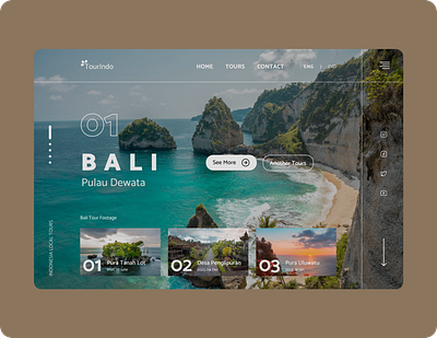 [Home Page Website UI] Indonesia Tour design ui website