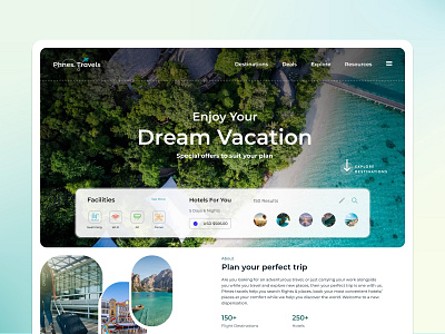 Hotel Agency Web concept app branding design graphic design typography ui ux