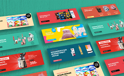 E-Commerce Website Banner Collection | Advertising Design branding design graphic design typography