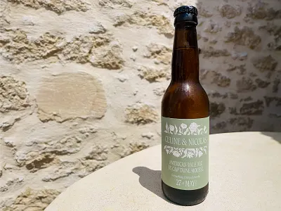 Something Brewed for Celine & Nicolas beer branding florals label packaging pale ale something brewed typography wedding