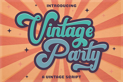Vintage Party - Bold Retro Font app branding design graphic design illustration logo typography ui ux vector