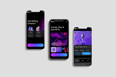 Crypto Wallet Mobile App graphic design ui
