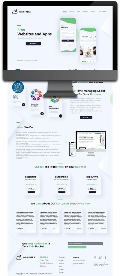 Webifyer (Webpage Design) landing page uiux webpage