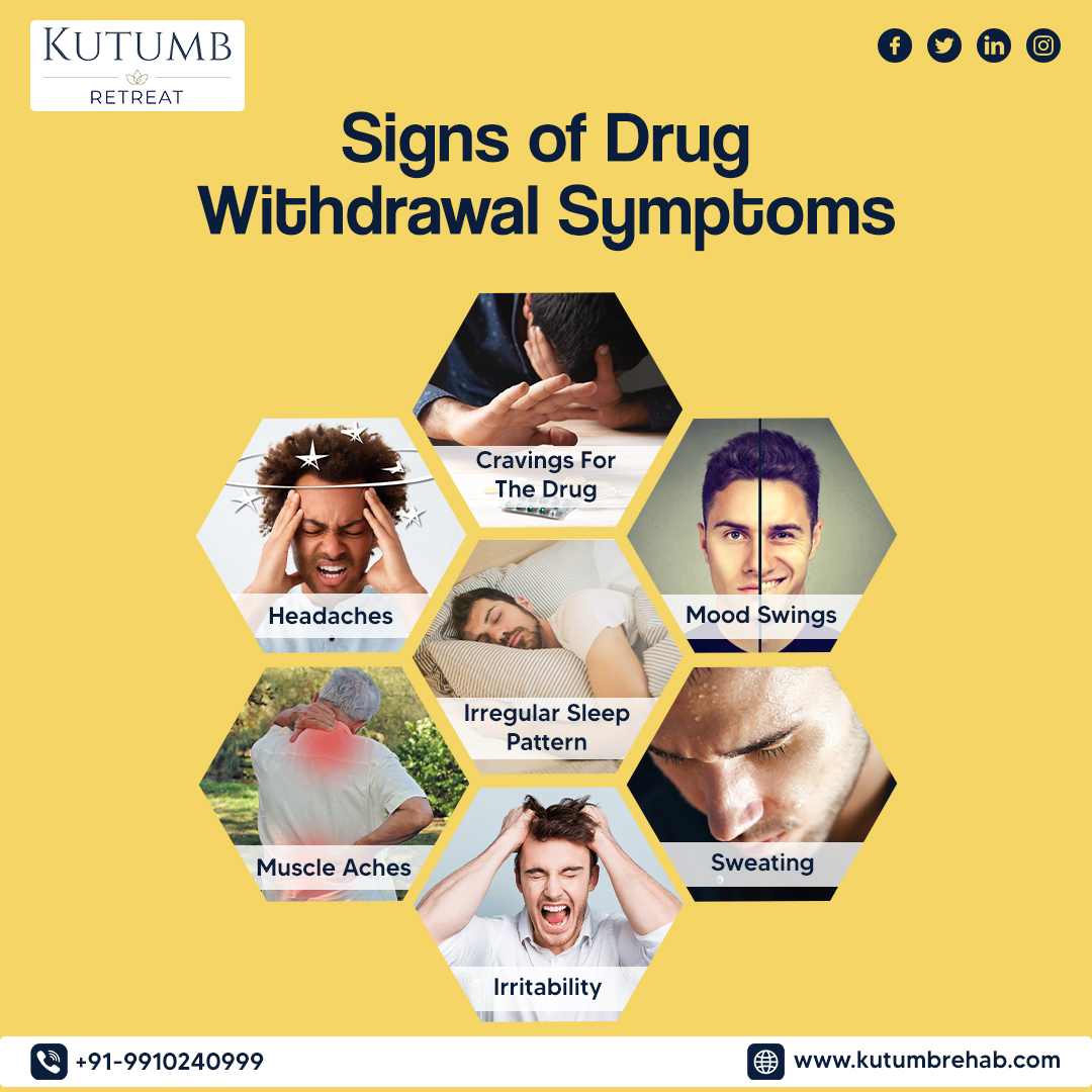 Signs of Drug Withdrawal Symptoms by Kutumb Retreat on Dribbble