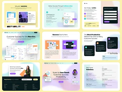 Vitally Website and Webflow Build ai b2b brand brand identity branding colorful cs customer service customer success design system gradients illustration mockups product mockups productivity saas series a ui webflow webflow design