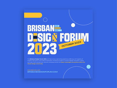 Brisbane Design Forum 2023 (mock) visual design
