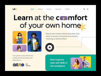 Online Learning Platform Website Design branding design illustration landing page ui visual design web design website design