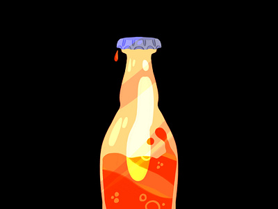 Orange Pop bottle colorful colorful digital art design digital art digital illustration drink drink art food food art food illustration graphic design illustration illustrator orange orange soda pop procreate soda vector