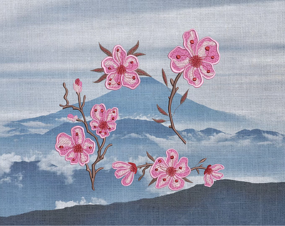 Set Sakura Blossom - Machine embroidery designs embroidery embroidery design embroidery digitizer embroidery digitizing embroidery digitizing company flowers sakura