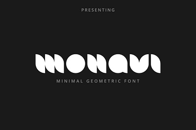 Monavi Geometric Font branding design display font minimal modern type