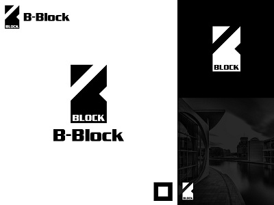 B-Block, Real Estate Logo Design b letter logo b logo black and white logo brandidentity branding design dribble logo dribbler logo logo design minimal logo professional logo real estate logo vector logo
