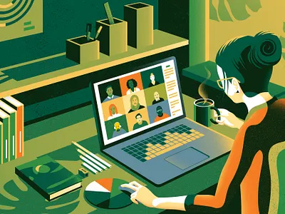 Fortune 500 annual report annula report branding clean vector conceptual illustration dramatic shadow fortune 500 graphic design graphs hero illustration illustration infographics laptop office pie chart product product illustration vector