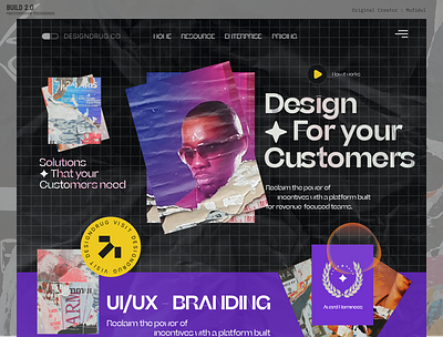 Design Agency Website Concept branding vector website design