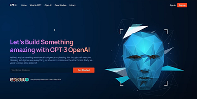 Modern GPT-3 website gpt3 ui