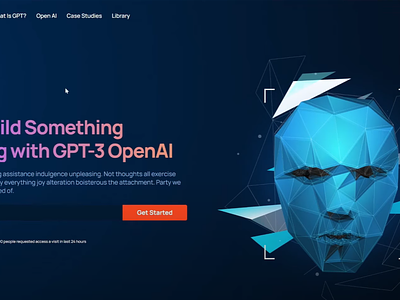 Modern GPT-3 website gpt3 ui